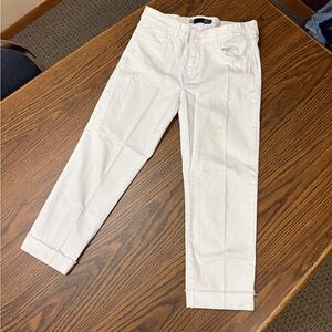 Kut from the Kloth White Crop Straight Leg Pants